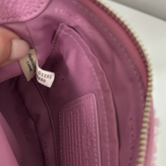 Coach Small Rhyder Bag Pink Shearling and Leather - Picture 8 of 9